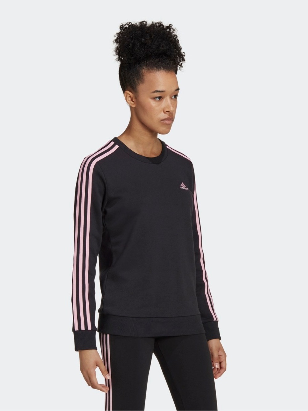 NWT Adidas Women’s Black and Pink Track Set - Sweatshirt & Joggers - Picture 2 of 9